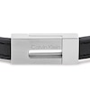 Thumbnail Image 2 of Calvin Klein Men's Stainless Steel & Black Leather Bracelet