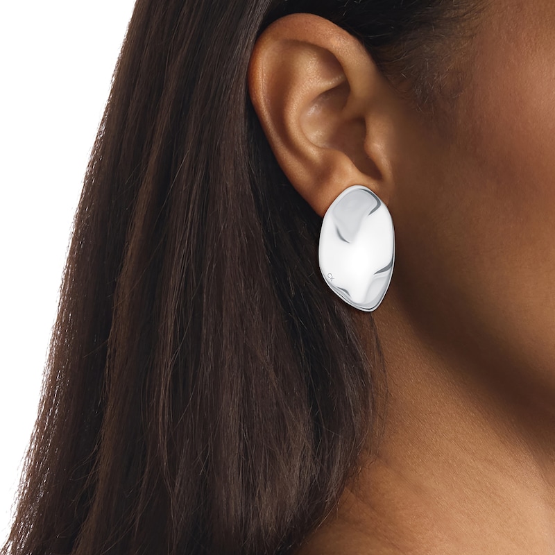 Main Image 3 of Calvin Klein Ladies' Stainless Steel Sculptural 2 Size Studs