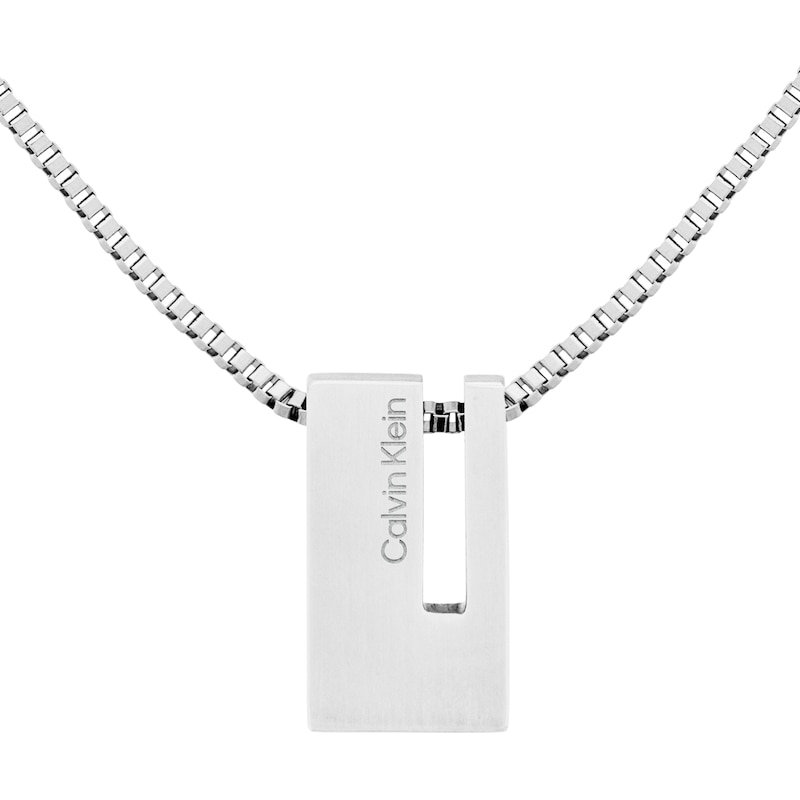 Calvin Klein Men's Stainless Steel Pendant Necklace