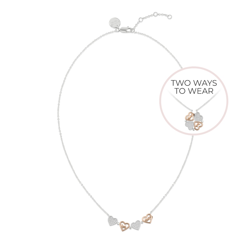 Main Image 2 of Radley Forever Mine Ladies' Sterling Silver Magnetic Closing Hearts Necklace