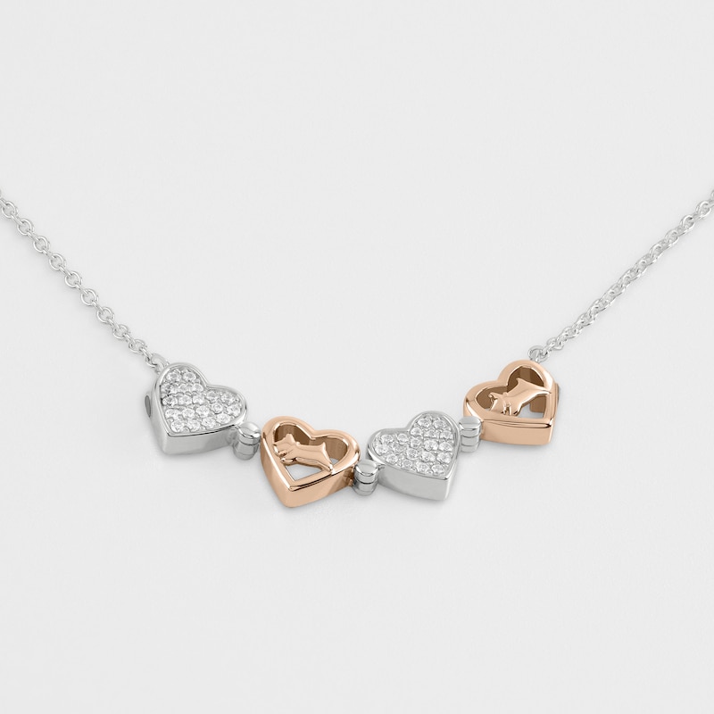 Main Image 4 of Radley Forever Mine Ladies' Sterling Silver Magnetic Closing Hearts Necklace
