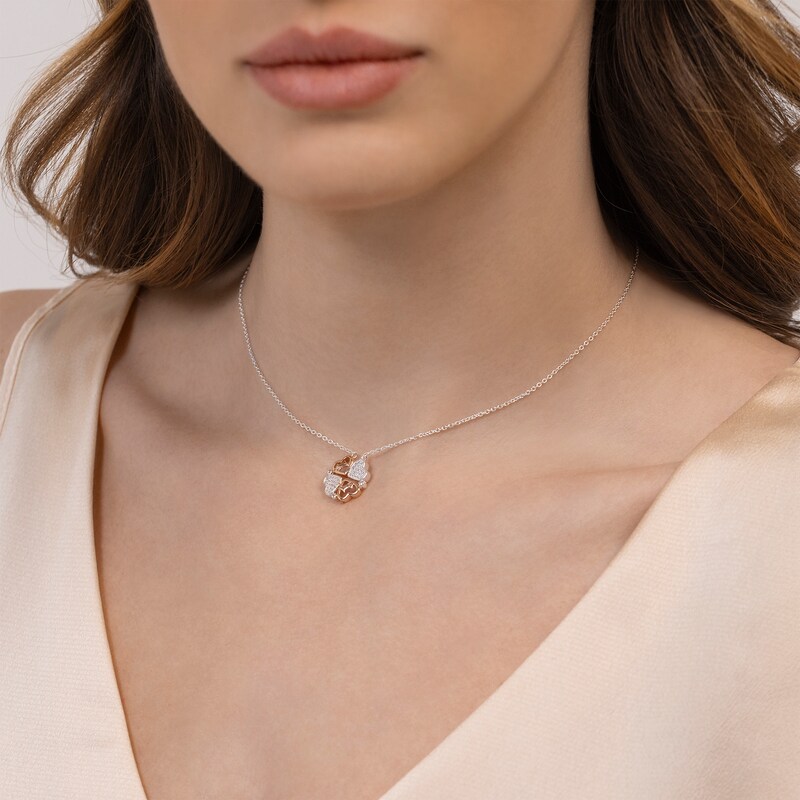 Main Image 5 of Radley Forever Mine Ladies' Sterling Silver Magnetic Closing Hearts Necklace