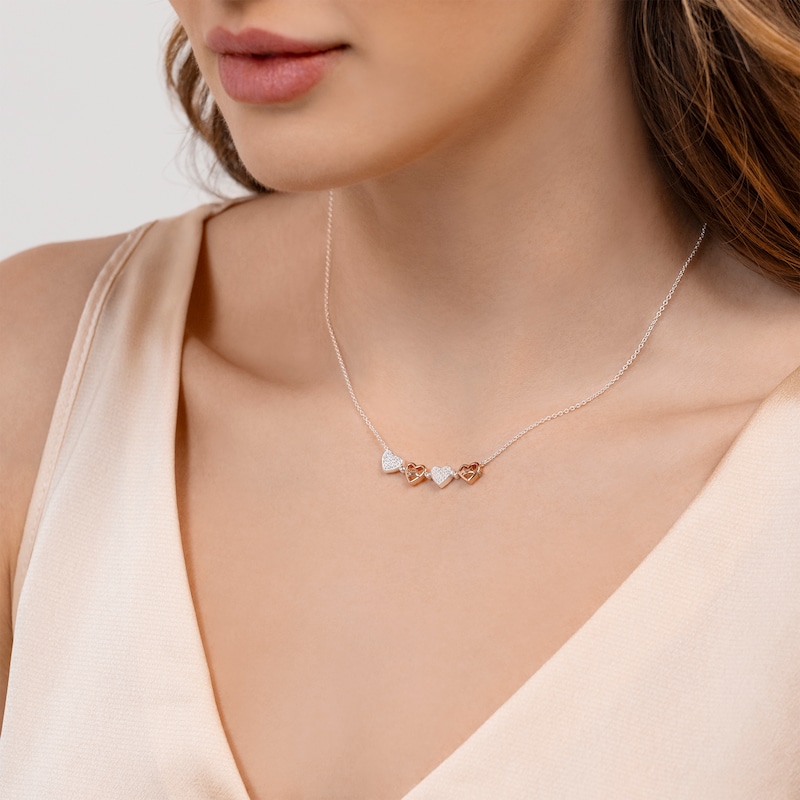 Main Image 6 of Radley Forever Mine Ladies' Sterling Silver Magnetic Closing Hearts Necklace