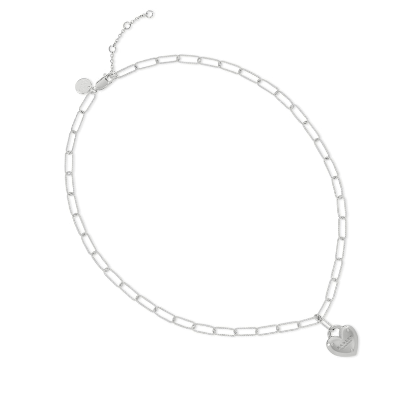 Radley Ladies' Silver Tone Heart Padlock Charm Necklace