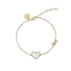 Thumbnail Image 1 of Radley 18ct Gold Plated Mother Of Pearl Heart & Jumping Dog Bracelet