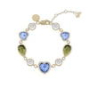 Thumbnail Image 0 of Radley Ladies' 18ct Pale Gold Plated Multicolour Heart & Stone Set Bracelet