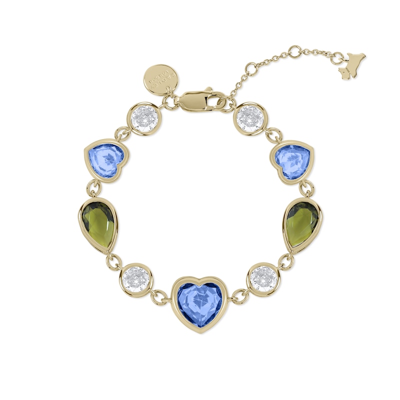 Main Image 1 of Radley Ladies' 18ct Pale Gold Plated Multicolour Heart & Stone Set Bracelet