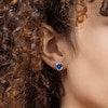 Thumbnail Image 3 of Radley Ladies' Sterling Silver Blue Stone Heart Stud Earrings