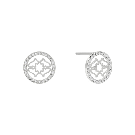 Radley Womens Sterling Silver Tone Heirloom Stone Set Stud E