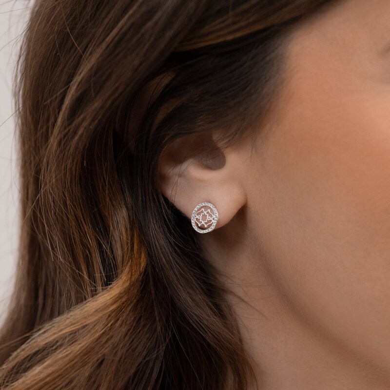Main Image 3 of Radley Ladies' Sterling Silver Tone Heirloom Stone Set Stud Earrings