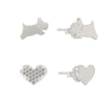 Thumbnail Image 1 of Radley Sterling Silver Tone Twin Pack Dog & Heart Earrings