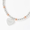 Thumbnail Image 1 of Radley Ladies' Silver Tone Bracelet Rose Gold Plated Balls and Etched Heart Pendant Bolo Bracelet