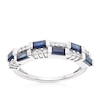 Thumbnail Image 0 of 9ct White Gold Sapphire & 0.17ct Diamond Eternity Ring