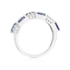 Thumbnail Image 2 of 9ct White Gold Sapphire & 0.17ct Diamond Eternity Ring