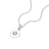 Thumbnail Image 2 of Sterling Silver Aquamarine & Diamond Disc Pendant Necklace