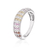 Thumbnail Image 1 of Sterling Silver Multi-Stone & 0.33ct Diamond Ring