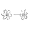 Thumbnail Image 1 of 9ct White Gold Diamond Spiral Earrings