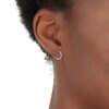 Thumbnail Image 3 of 9ct White Gold 0.25ct Diamond Hoop Earrings
