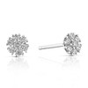 Thumbnail Image 1 of 9ct White Gold 0.25ct Diamond Daisy Cluster Earrings