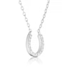 Thumbnail Image 1 of 9ct White Gold Diamond Horseshoe Pendant