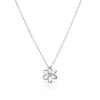Thumbnail Image 1 of 9ct White Gold 0.05ct Diamond Flower Pendant