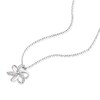 Thumbnail Image 2 of 9ct White Gold 0.05ct Diamond Flower Pendant
