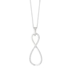 Thumbnail Image 1 of Sterling Silver 0.10ct Diamond Infinity Pendant