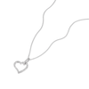 Thumbnail Image 2 of 9ct White Gold 0.20ct Diamond Heart Pendant