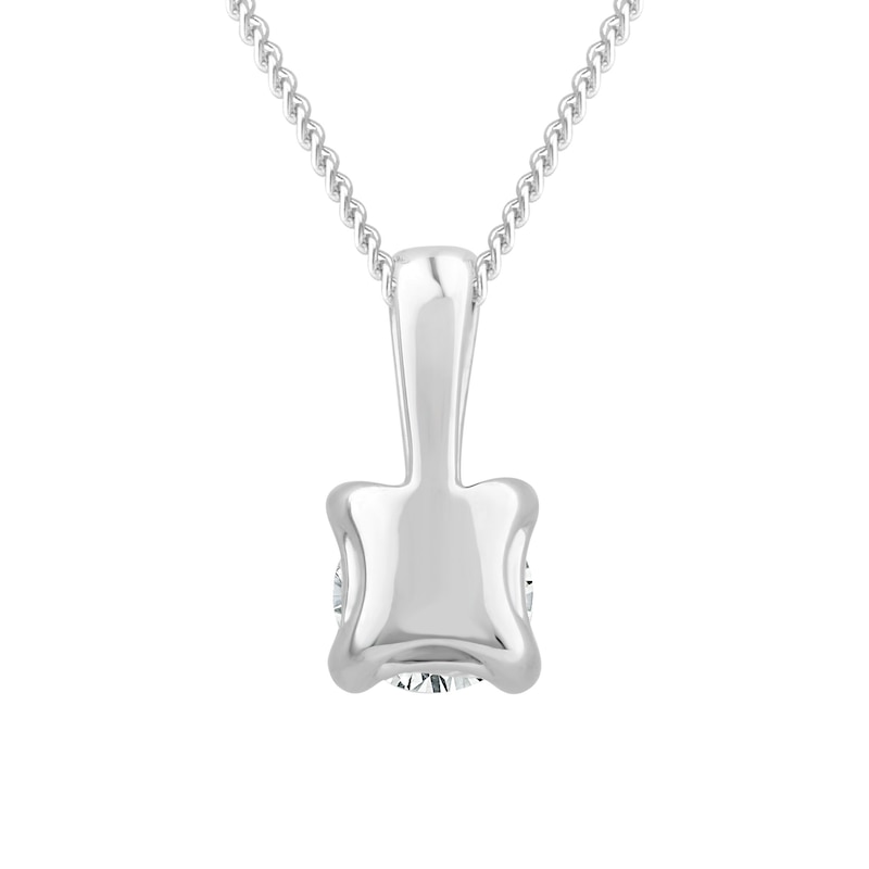 Main Image 4 of 9ct White Gold 0.25ct Diamond Solitaire Pendant