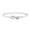 Thumbnail Image 1 of Sterling Silver 0.10ct Infinity Diamond Bangle