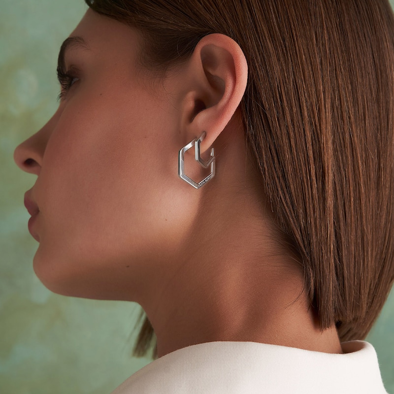 Main Image 4 of Olivia Burton Honeycomb Ladies' Stainless Steel Hoop Earrings