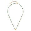 Thumbnail Image 2 of Olivia Burton Minima Bee Ladies' Green Agate Beaded Charm Necklace
