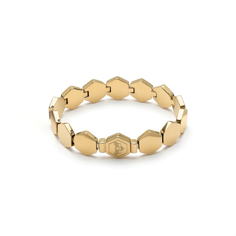 Olivia Burton Honeycomb Ladies' Gold Tone Slim Cuff Bracelet