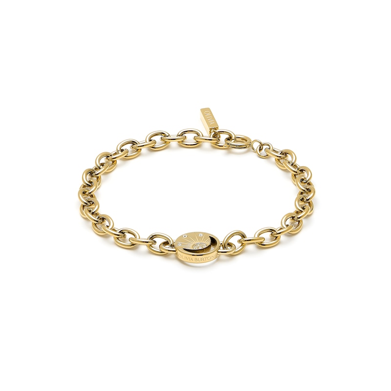 Main Image 2 of Olivia Burton Celestial Sun Ladies' Gold Tone Moon Disc Link Bracelet