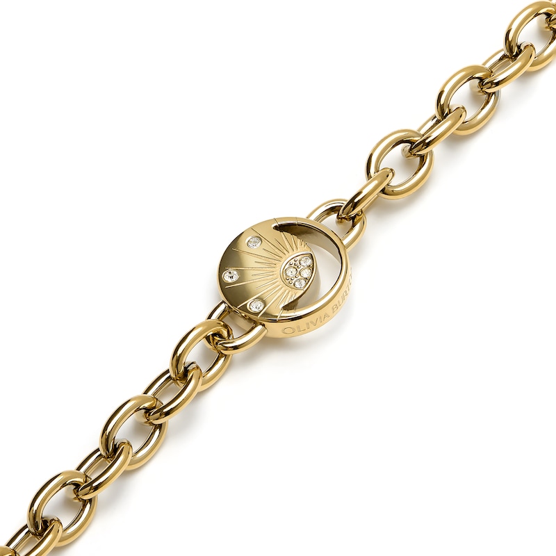 Olivia Burton Celestial Sun Ladies' Gold Tone Moon Disc Link Bracelet