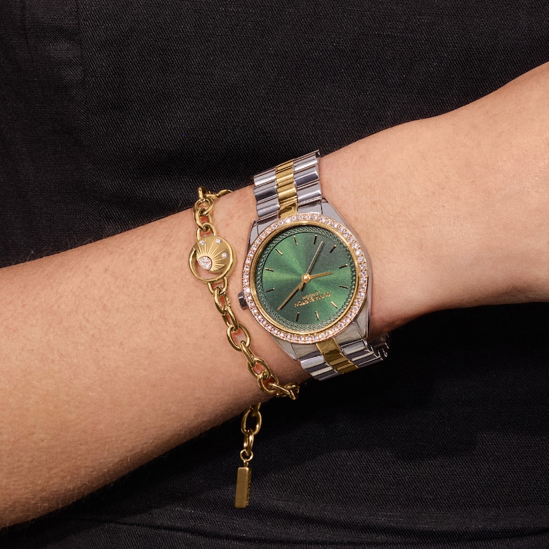 Main Image 5 of Olivia Burton Celestial Sun Ladies' Gold Tone Moon Disc Link Bracelet