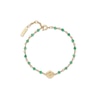 Thumbnail Image 1 of Olivia Burton Minima Bee Ladies' Green Agate Beaded Charm Bracelet