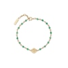 Thumbnail Image 0 of Olivia Burton Minima Bee Ladies' Green Agate Beaded Charm Bracelet