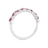 Thumbnail Image 3 of 9ct White Gold Ruby & 0.10ct Diamond Eternity Ring