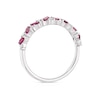 Thumbnail Image 2 of 9ct White Gold Ruby & 0.10ct Diamond Eternity Ring