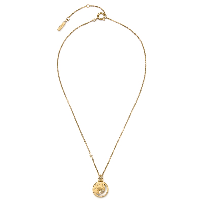 Main Image 2 of Olivia Burton Celestial Sun Ladies' Gold Tone Moon Disc Pendant Necklace