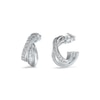 Thumbnail Image 0 of Guess Silver Tone Perfect Mini Links Crystal 17mm Hoop Earrings