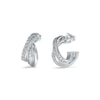 Thumbnail Image 1 of Guess Silver Tone Perfect Mini Links Crystal 17mm Hoop Earrings