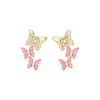 Thumbnail Image 1 of Guess Gold Tone Multi Butterfly Crystal 25mm Stud Earrings