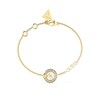 Thumbnail Image 1 of Guess Gold Tone 4G Knot Crystal & Enamel Logo Pendant Bracelet