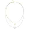 Thumbnail Image 0 of Guess Gold Tone 4G Double Layer 16+2 Inch Crystal Necklace