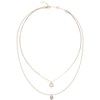 Thumbnail Image 1 of Guess Gold Tone 4G Double Layer 16+2" Crystal Necklace