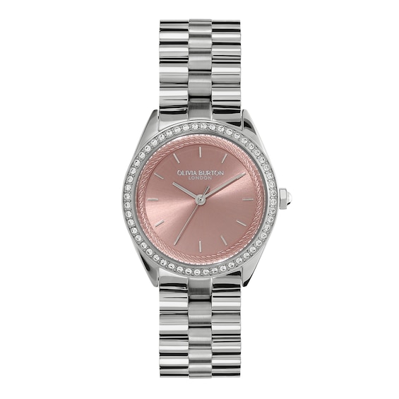 Olivia Burton Bejewelled Stainless Steel Bracelet Watch