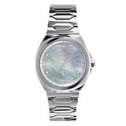 Olivia Burton Lustre Grey MOP Dial Stainless Steel  Watch