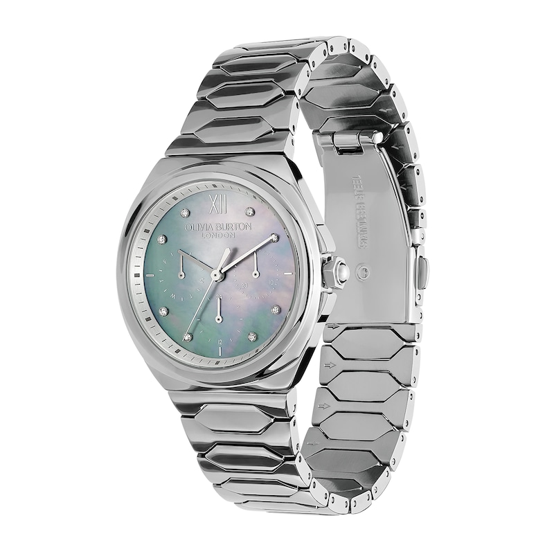 Main Image 2 of Olivia Burton Lustre Grey MOP Dial Stainless Steel  Watch
